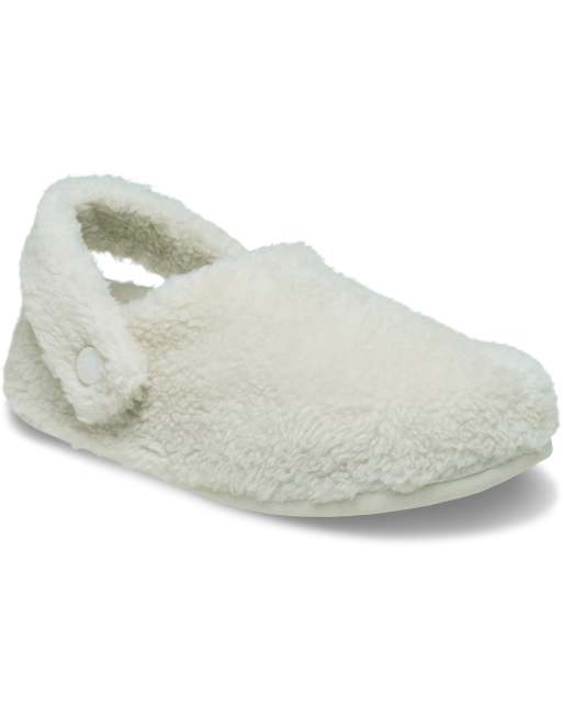 Crocs Classic cozzzy slipper in white, 4 of 4