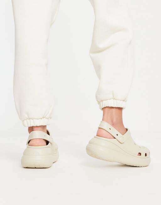 Crocs classic crush clogs in bone, 2 of 4