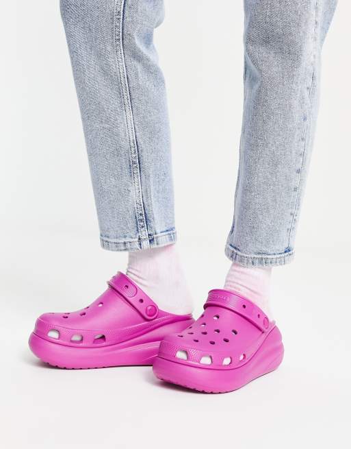 PINK CROCS Womens Classic Crush Clog