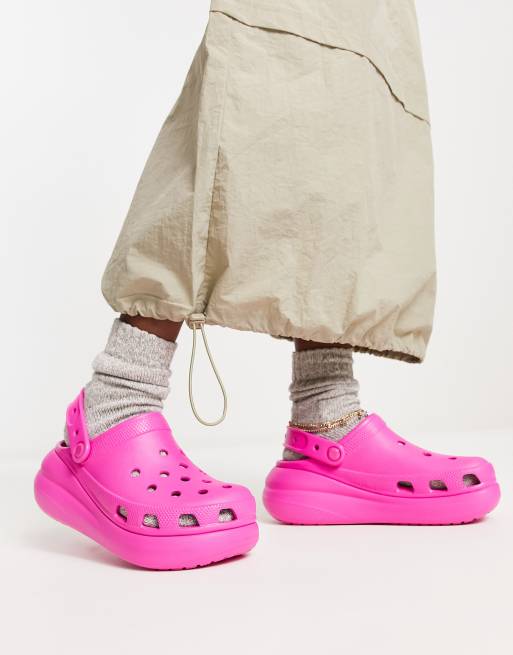 Crocs classic crush clogs in juice | ASOS