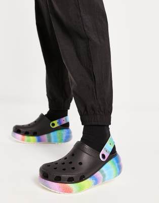 Crocs Crocs classic crush clogs in spray dye-Multi