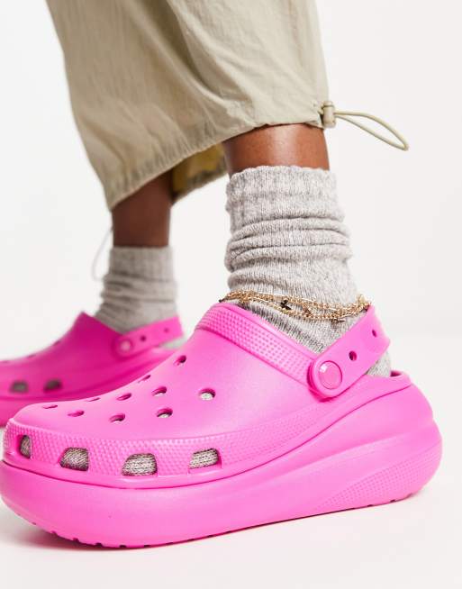 Crocs – Classic Crush – Rosa tofflor, 3 av 4