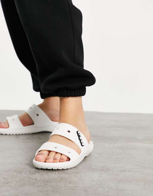 Crocs store white sandals