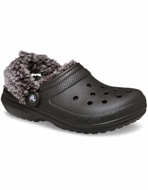 Crocs Classic fleece lined clogs in dark cocoa, 4 of 4