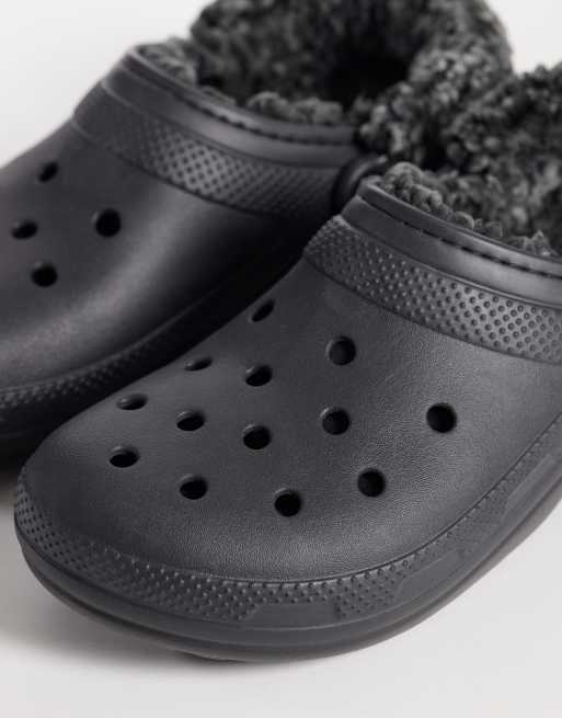 Crocs Classic fleeceforede clogs i sort, 3 af 4