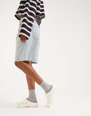 Crocs Classic floral cut out clog in chalk