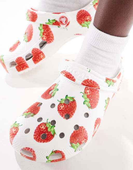 Crocs Classic fresh fruits strawberry print clog ASOS