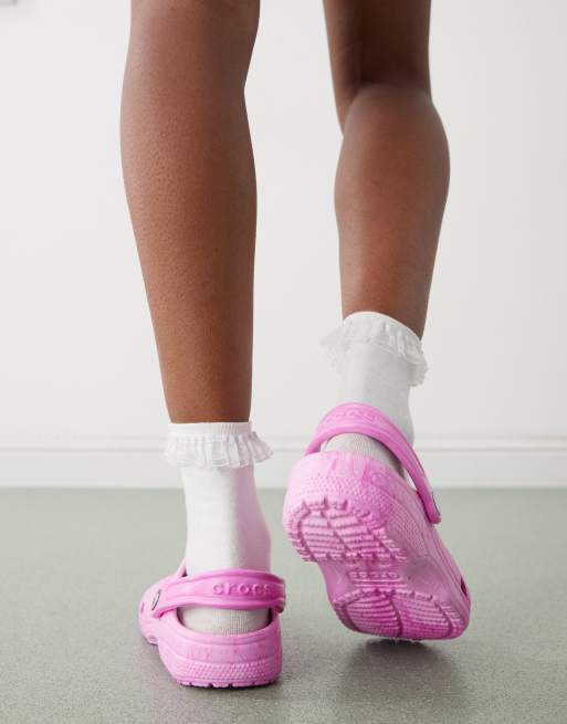 Crocs - Classic - Gemarmerde klompen in roze, 2 van 4