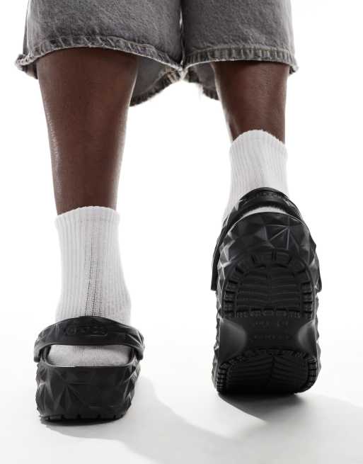 Black crocs on feet best sale