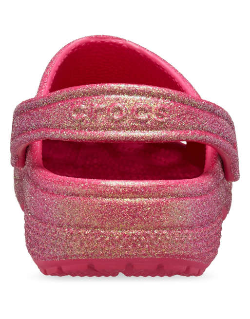 Crocs Classic glitter clog in pink ASOS