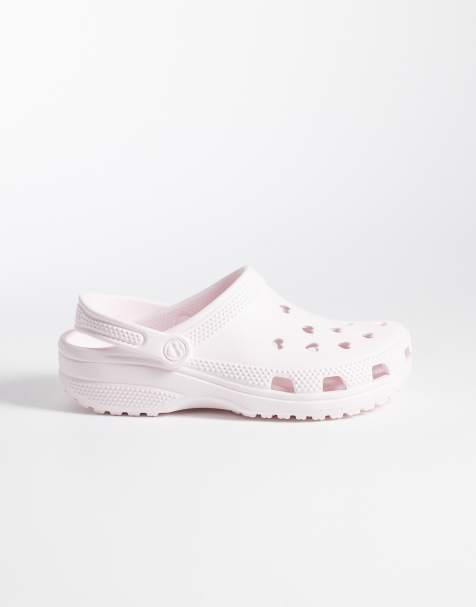 Crocs Classic hearts cut out clogs in light pink - view 1