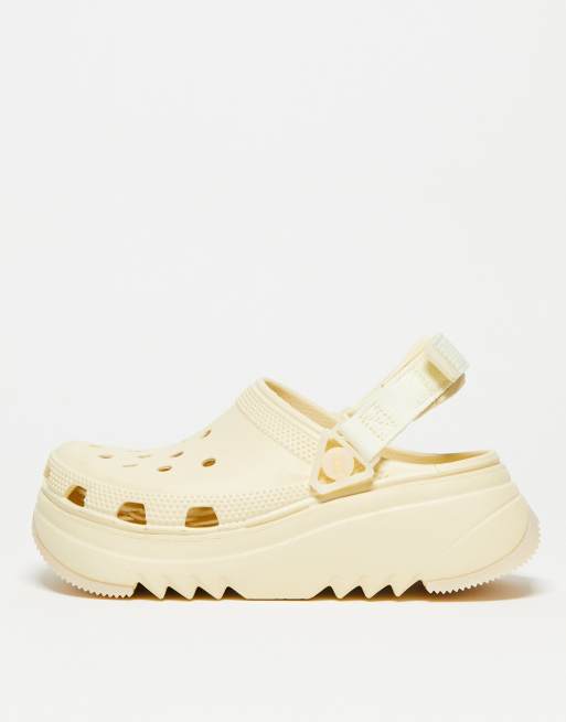 Crocs classic hiker clogs in vanilla