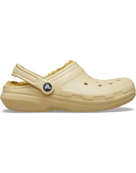 Crocs Classic lined clog in light tan - view 1