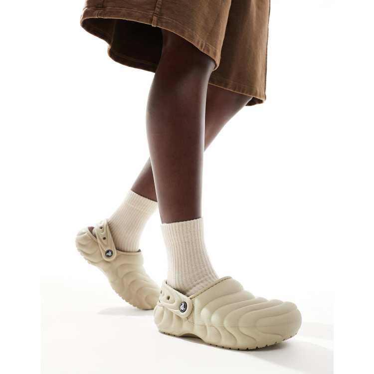 Crocs Classic lined overpuff clog in grey ASOS