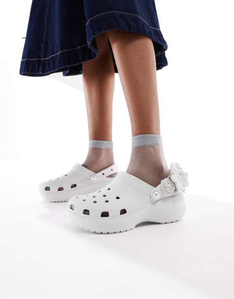 Crocs Classic platform bouquet clog in moonlight - view 1