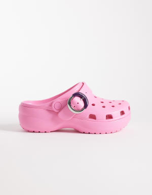 Crocs Classic Platform Buckle Clog in pink