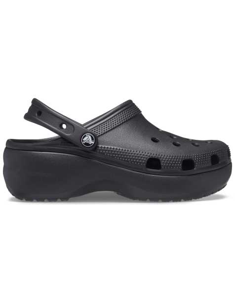 Crocs Classic platform clog in black - view 1