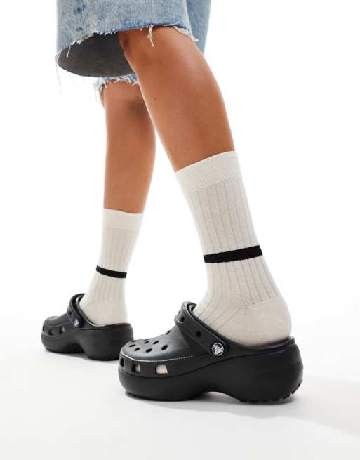 Platform 2025 crocs black