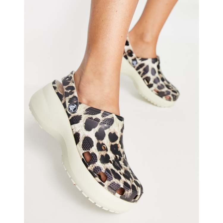 Leopard crocs size clearance 8