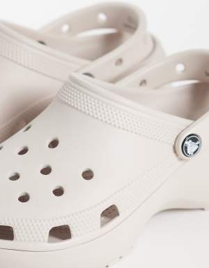 Crocs Classic Platform clogs in light brown