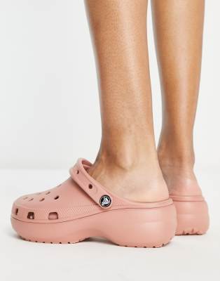 pale blush platform crocs