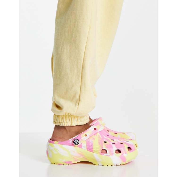 Platform yellow clearance crocs