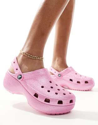 Platform crocs pink on sale