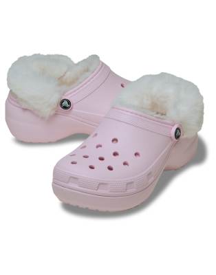  Classic platform fleece lined clog  milk