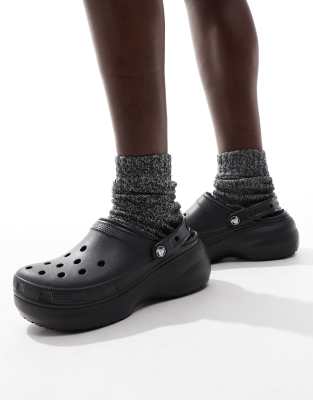 Crocs Classic unisex platform lined clogs in mushroom