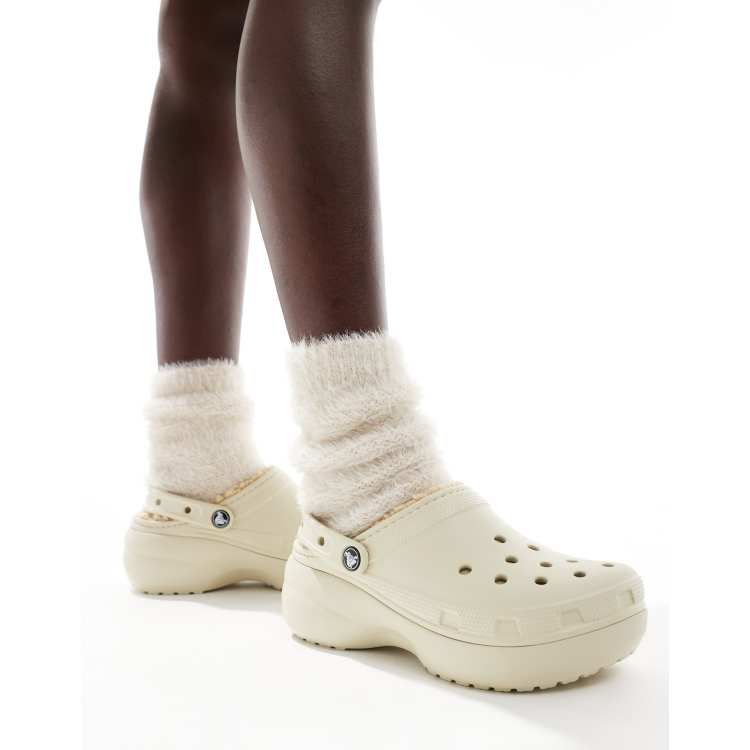 Crocs fur lined clogs best sale