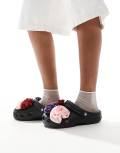 [Crocs] Crocs classic rosette clogs in black 4 BLACK