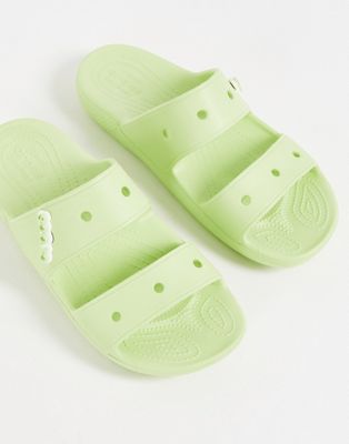 Crocs classic sandals in celery