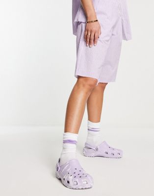 Crocs classic clogs in lavender marble