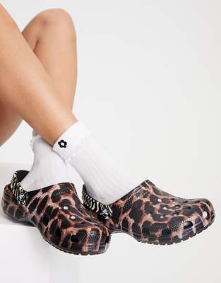 crocs leopard shoes