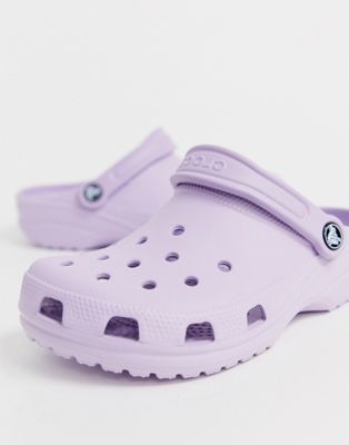 lilac crocs with fur