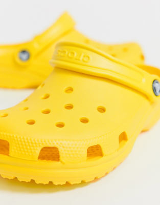 pastel yellow crocs