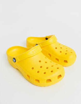 yellow classic crocs