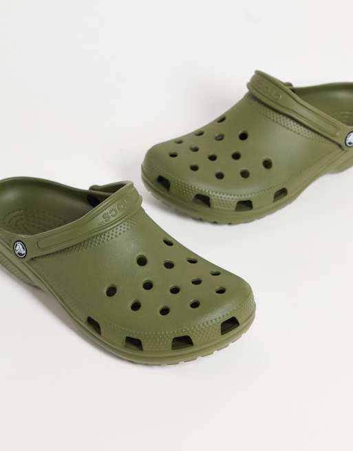 Khaki crocs deals