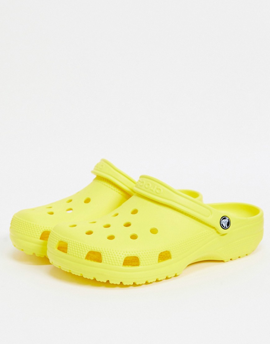 Crocs classic shoes in lemon yellow