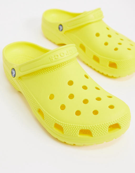 lemon yellow crocs