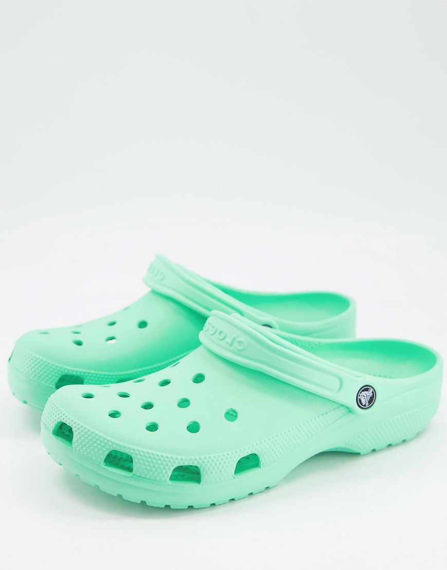 Crocs classic shoes in mint green
