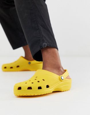 yellow classic crocs