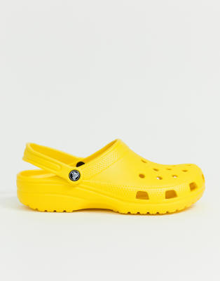 yellow puffer crocs