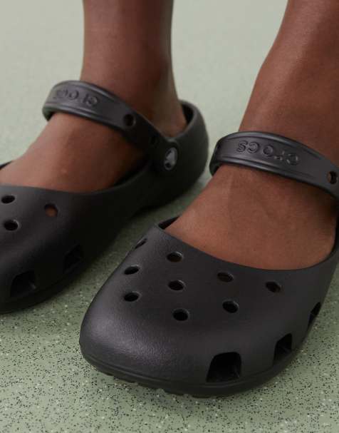 Crocs – Classic – Svarta tofflor i balettstil - view 1