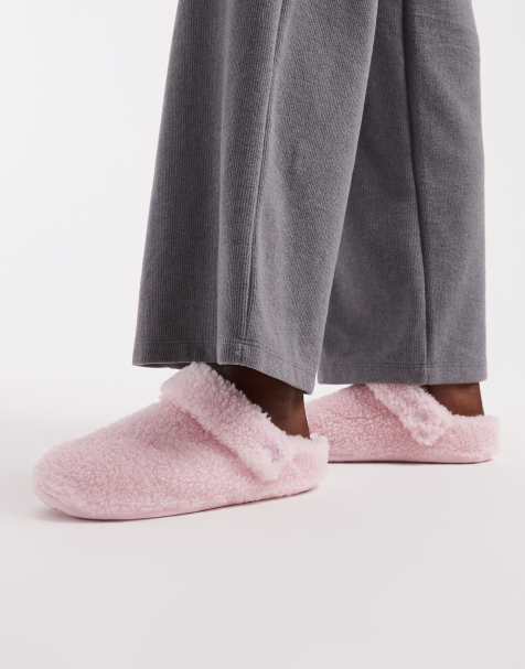 Crocs Cozzzy fleece slippers in pink milk - view 1