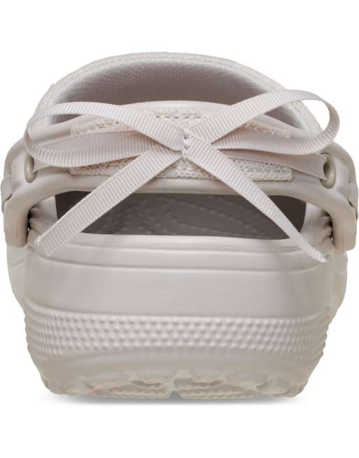 Crocs Crafted klompen met kant in cocoa cream, 4 van 4