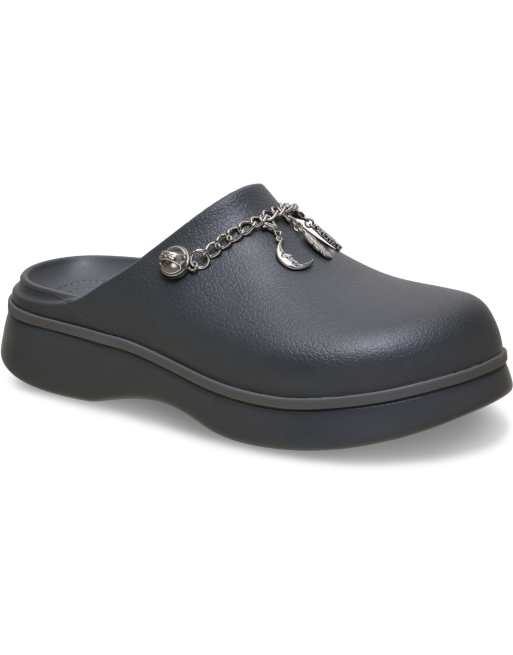 Crocs Dylan clogs met inkeping in donkergrijs, 4 van 4