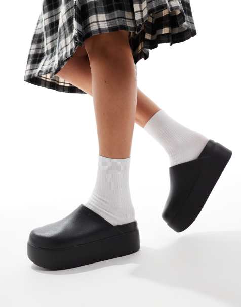 Crocs Dylan platform clog in black - view 1