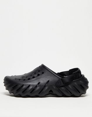 Crocs unisex echo clogs in black