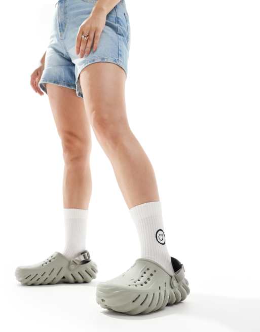 Crocs – Echo – Grå tofflor i unisex-modell, 4 av 4